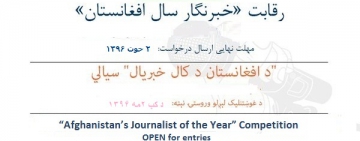Call for entries: 2018 Afghanistan Journalist of the Year Award 