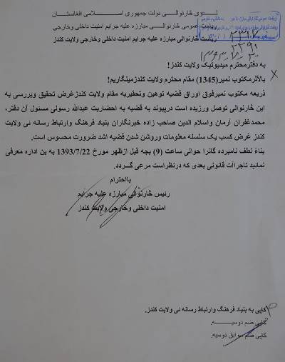 kunduz governor